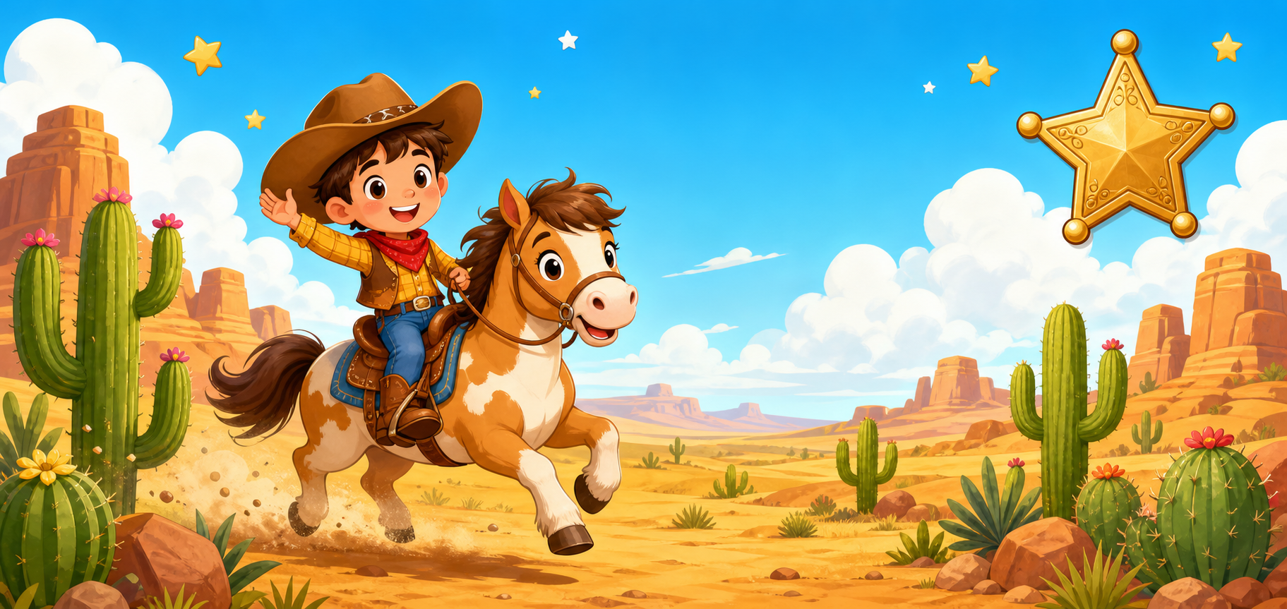 Kids Cowboy Banner